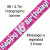 16th Birthday Pink banner