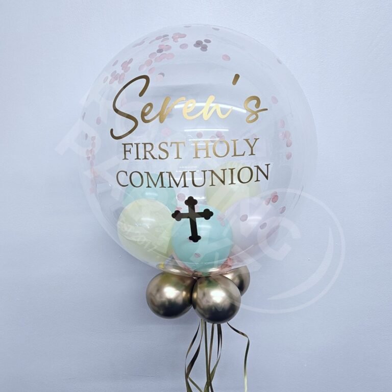 Personalised Bubble Balloon for a communion