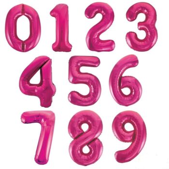 Pink Number Balloon