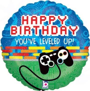 Gamer Happy Birthday 18 inch foil balloon