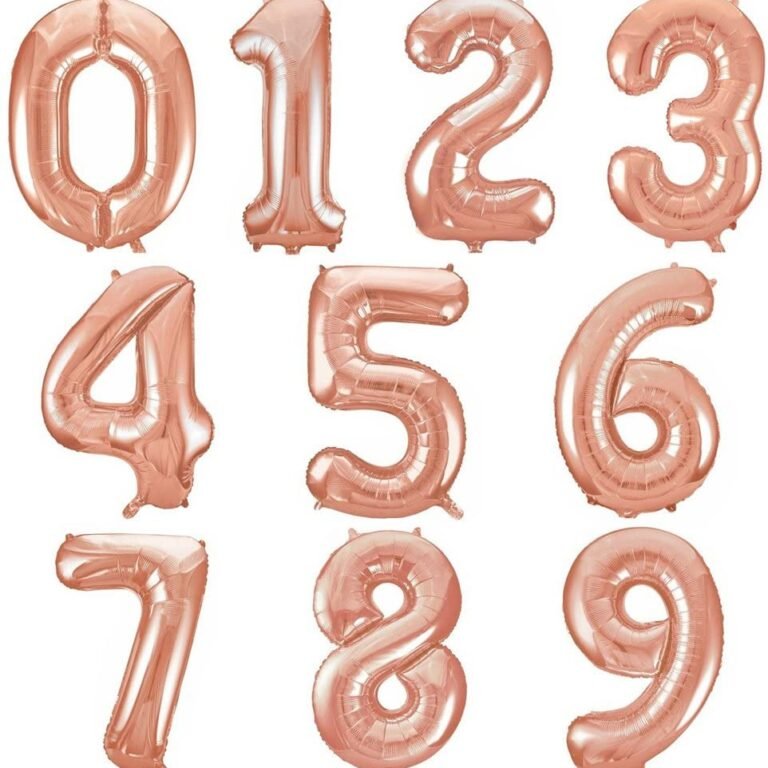 Rose Gold Number Balloon