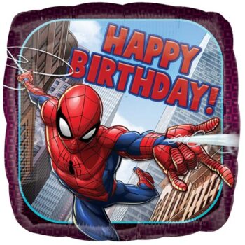 18" Spiderman Happy Birthday Balloon