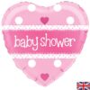 18" Baby Shower Heart Pink balloon