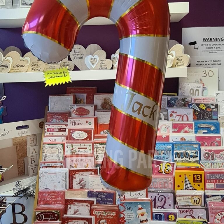 Personalised Candy Cane Balloon