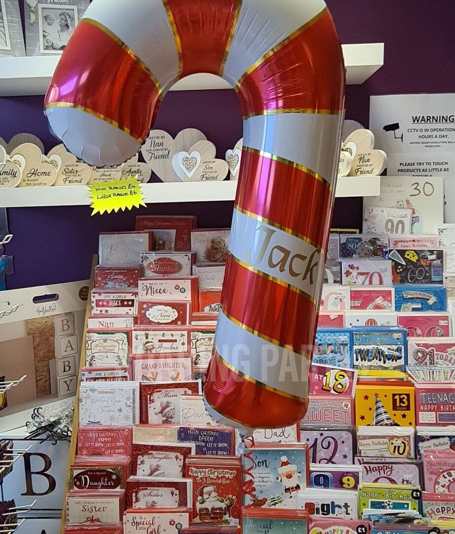 Personalised Candy Cane Balloon