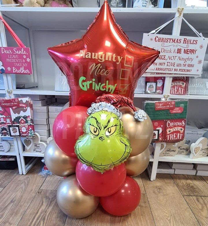 Grinch Balloon Tower