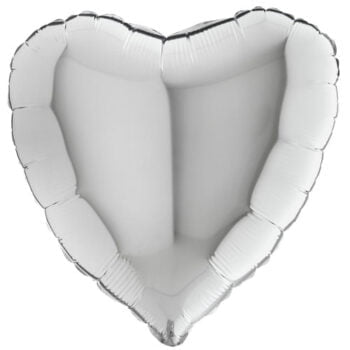 18 Inch Silver Heart Balloon