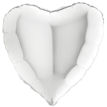 18 Inch White Heart Balloon
