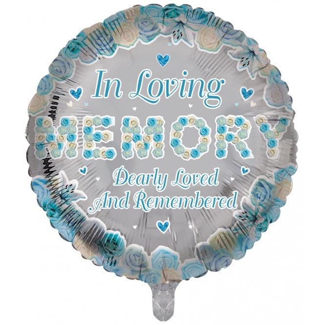 Remembrance Round Blue Balloon