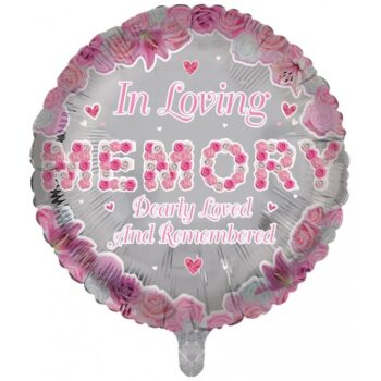 Remembrance Round Pink Balloon