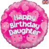 Happy Birthday Daughter Pink Sparkle Balloon