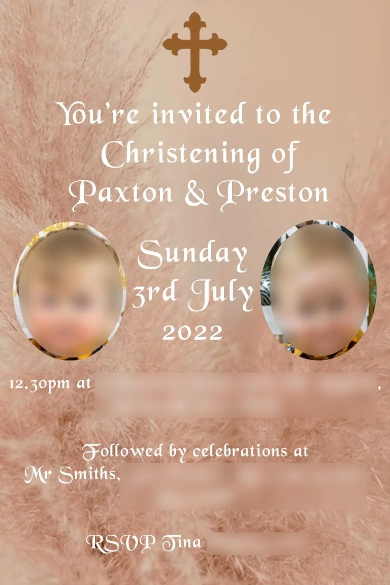 Peronalised Celebration Invites