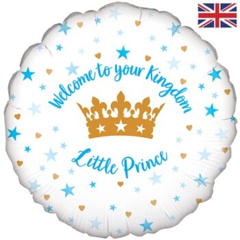 18" Welcome Little Prince Stars Balloon