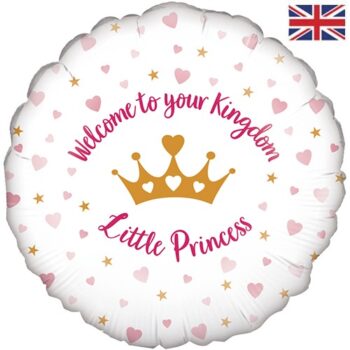 18" Welcome Little Princess Stars Balloon
