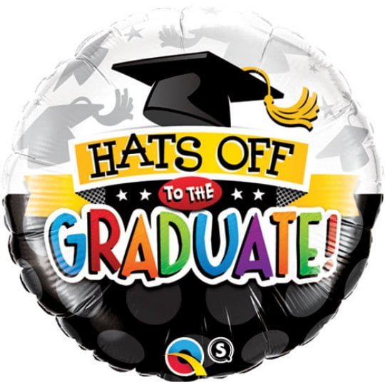 18" Hats Off Graduate Balloon