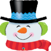 36 Inch Smiling Snowman Balloon