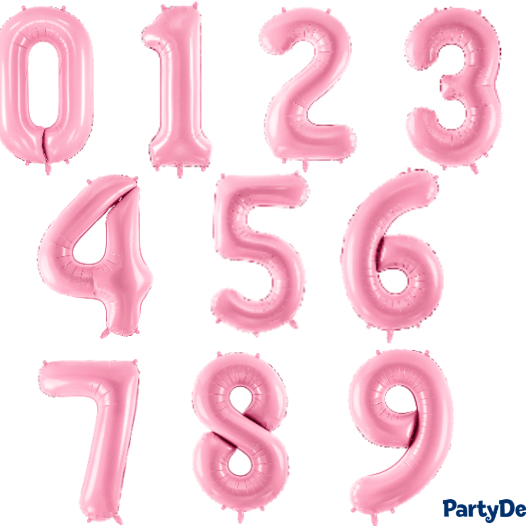 Pastel Pink 34" Number Balloon