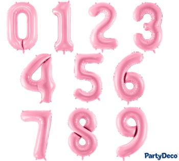 Pastel Pink 34" Number Balloon