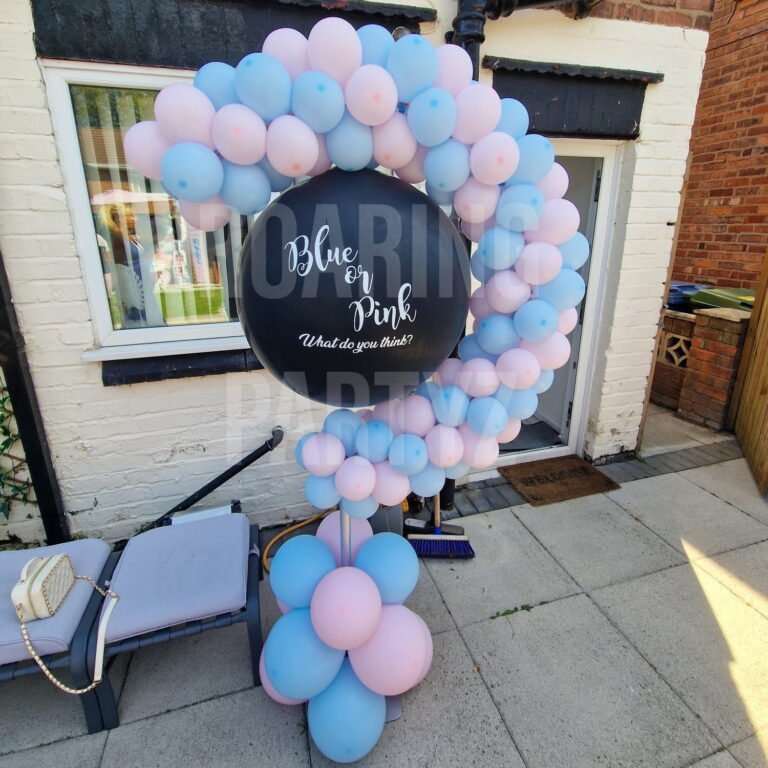 Gender Reveal Frame & Balloons