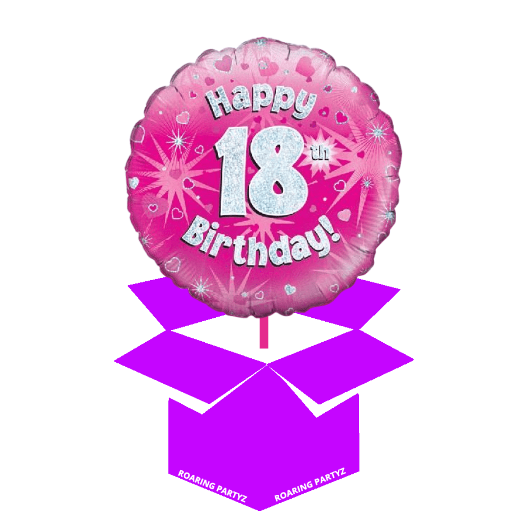 Happy Birthday Female Age balloon in a box
