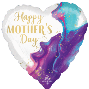 Mother's Day Allurring Marble Heart Balloon
