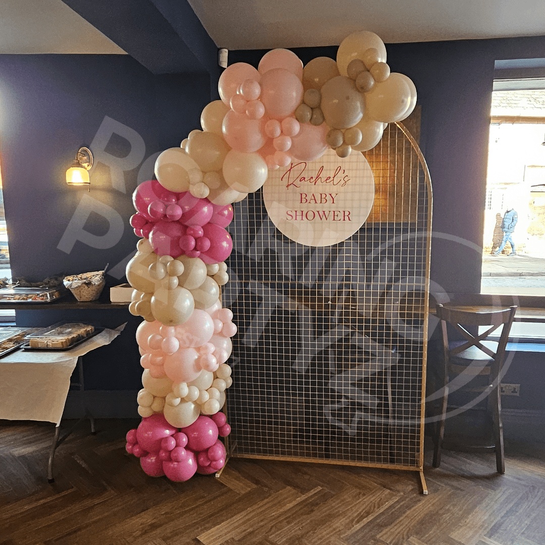 Golden Arch Frame with balloons