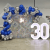 Shimmer Wall with Deluxe Garland and light up numbers