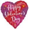 Valentine's Ombre Sparkles Heart Balloon