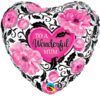 Wonderful Mum Floral Damask Balloon