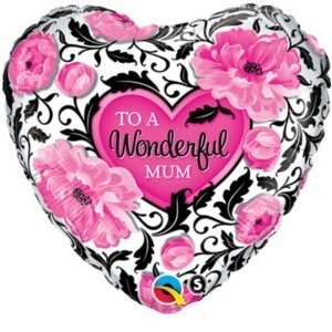 Wonderful Mum Floral Damask Balloon