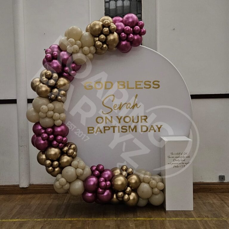 2m Balloon Hoop & Cover Hire with plinth
