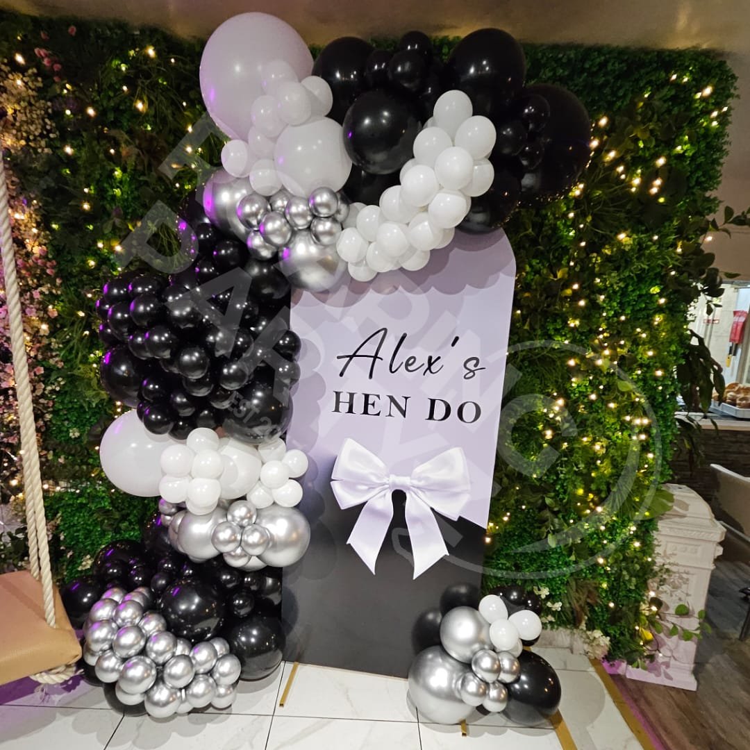 Personalised Printed Arch Backdrop for a Hen Party