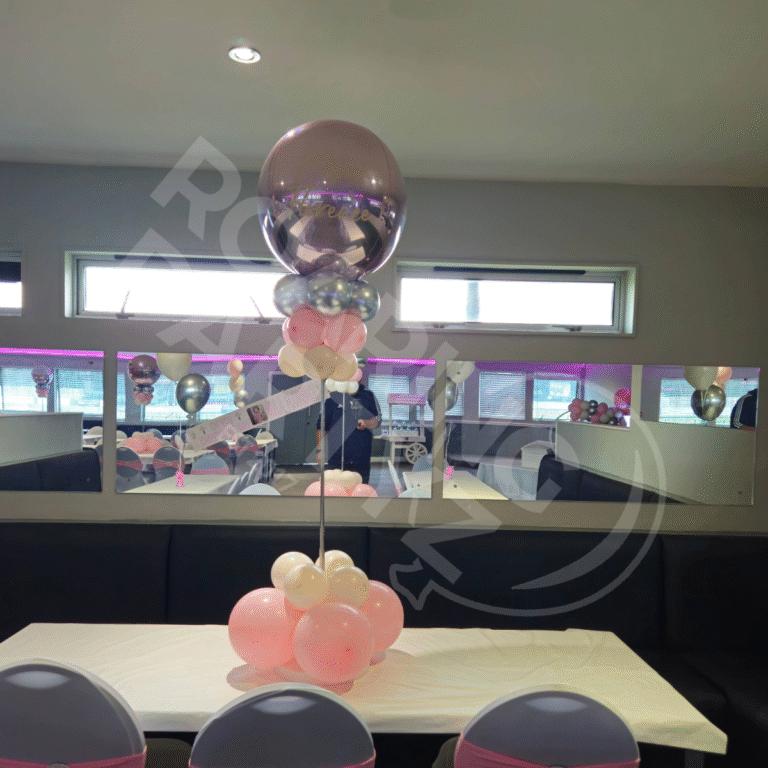Table Centre Piece and dressed table and chairs at Bootle Football Club