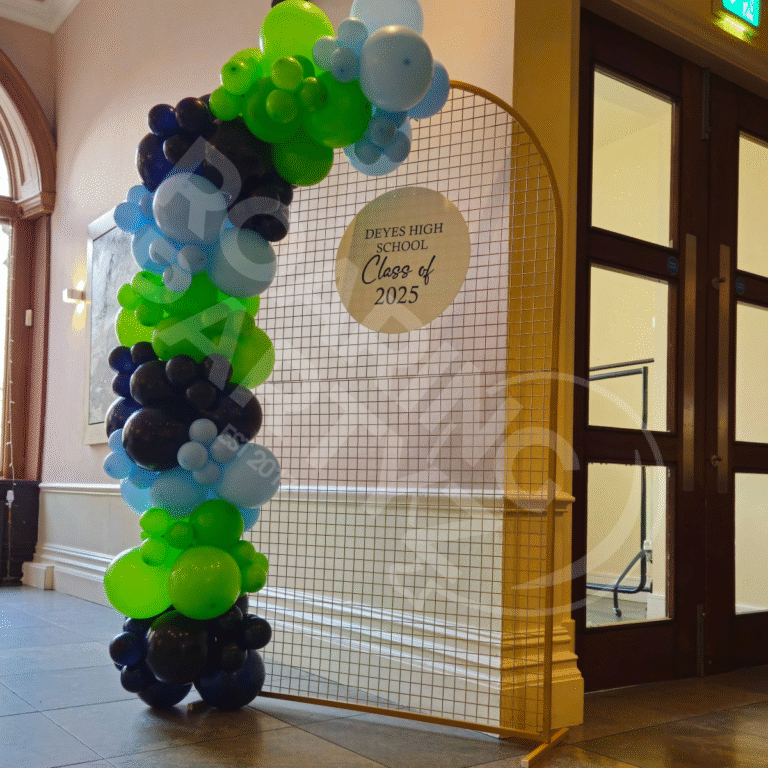 Golden Arch Frame with Standard garland for Deyes High School Prom 2025