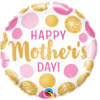 Mother's Day Pink and Gold Dots Balloon
