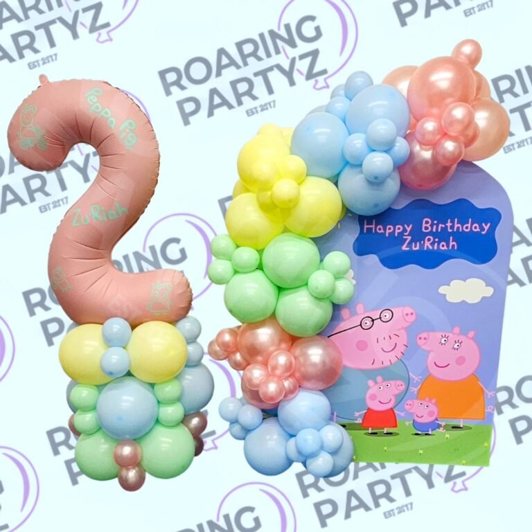Number Balloon Tower & Backdrop Bundle