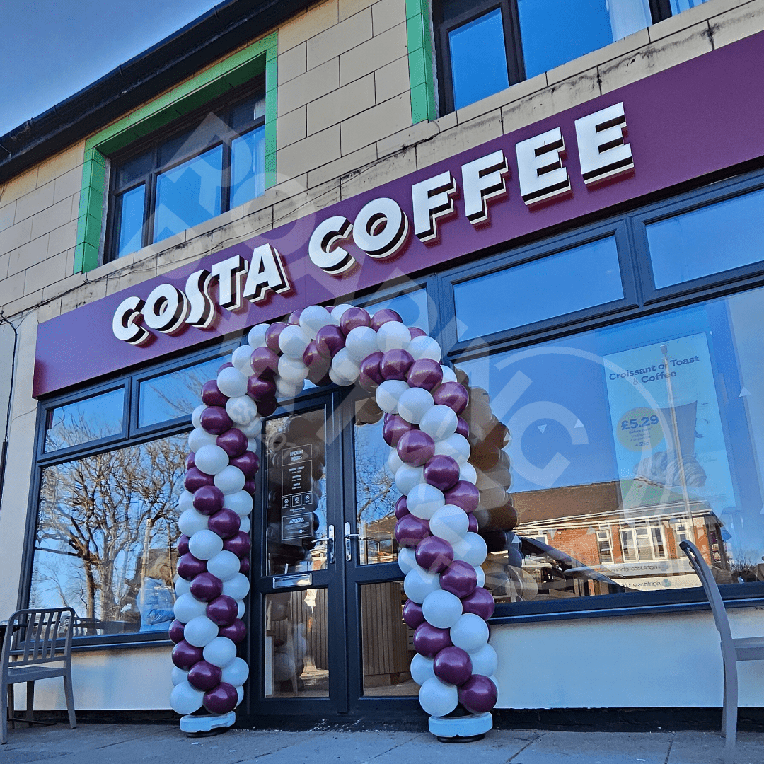 Costas Coffee Corporate balloons at Roaring Partyz