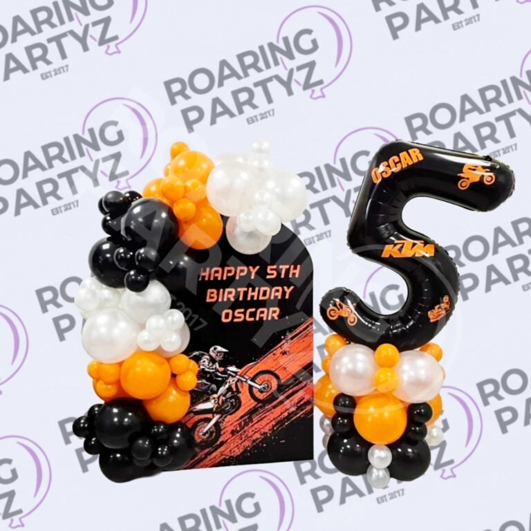 Number Balloon Tower & Backdrop Bundle