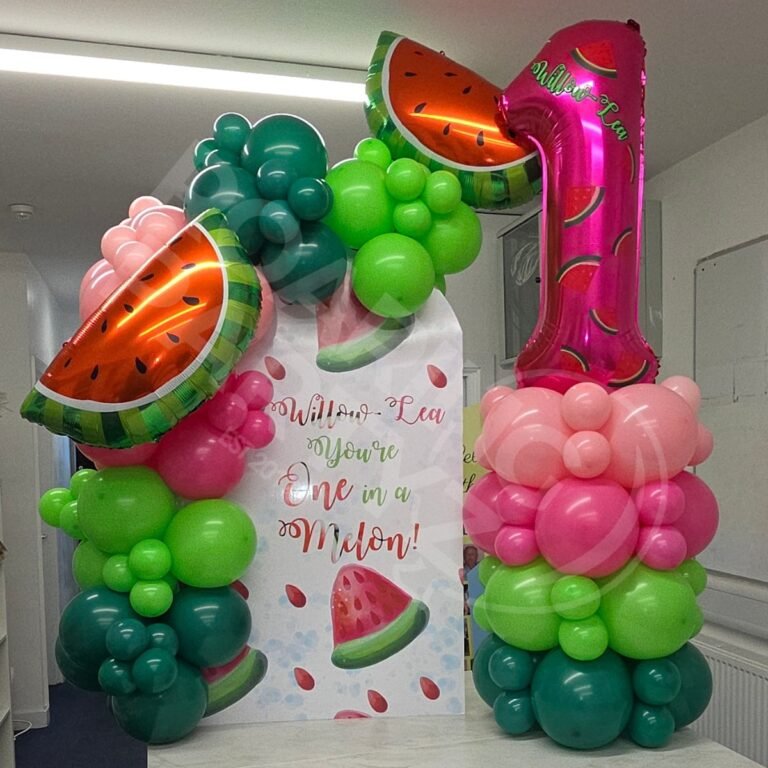 Number Balloon Tower & Backdrop Bundle