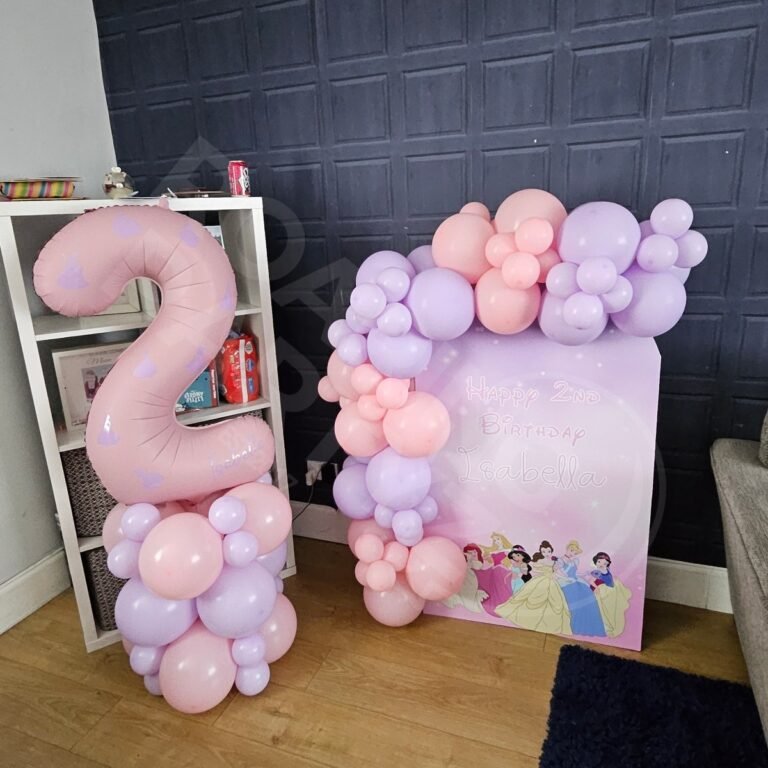 Number Balloon Tower & Backdrop Bundle